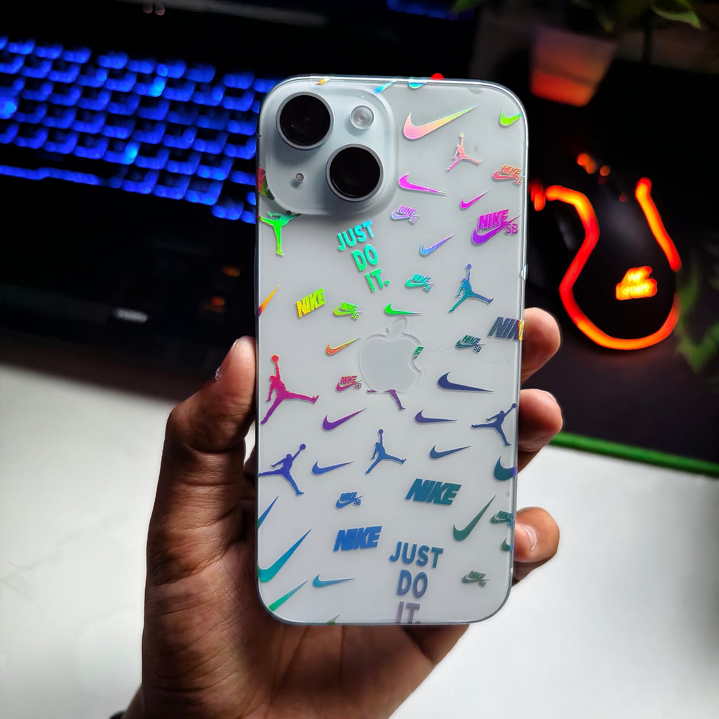 Just Do It. 3D Rainbow Transparent Mobile Skin Wrap - (Installation Kit Included)