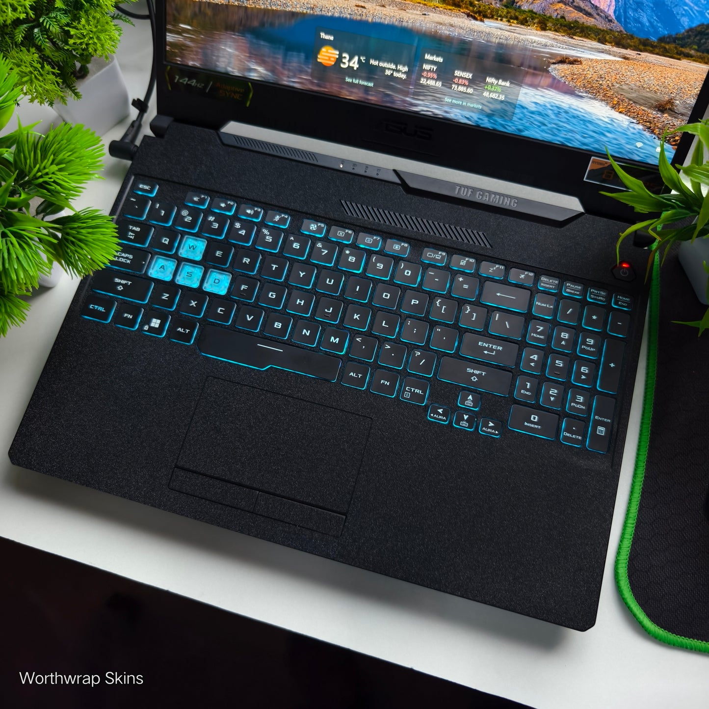 Glitter Black Laptop Skin