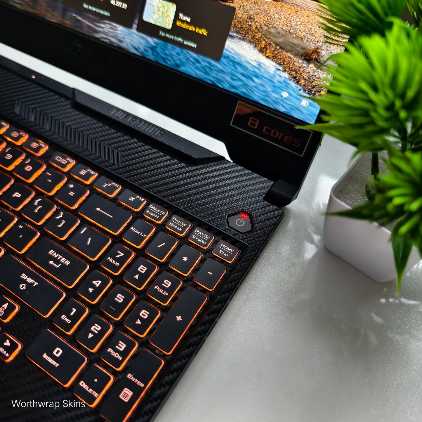 Carbon Fibre Black Laptop Skin