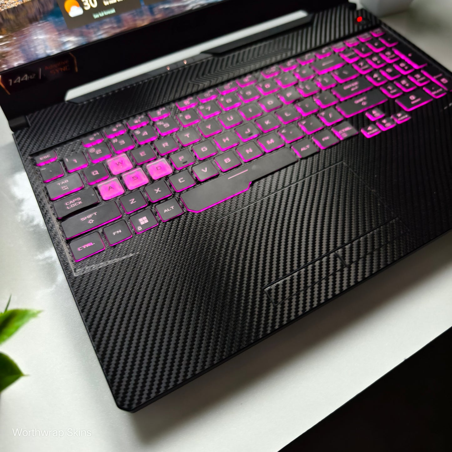 Carbon Fibre Black Laptop Skin
