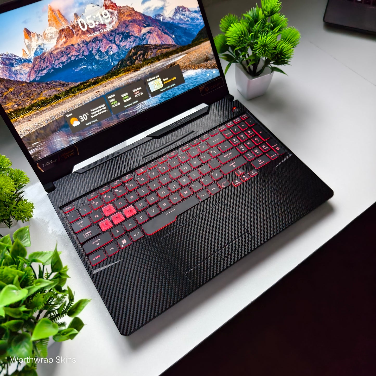 Carbon Fibre Black Laptop Skin