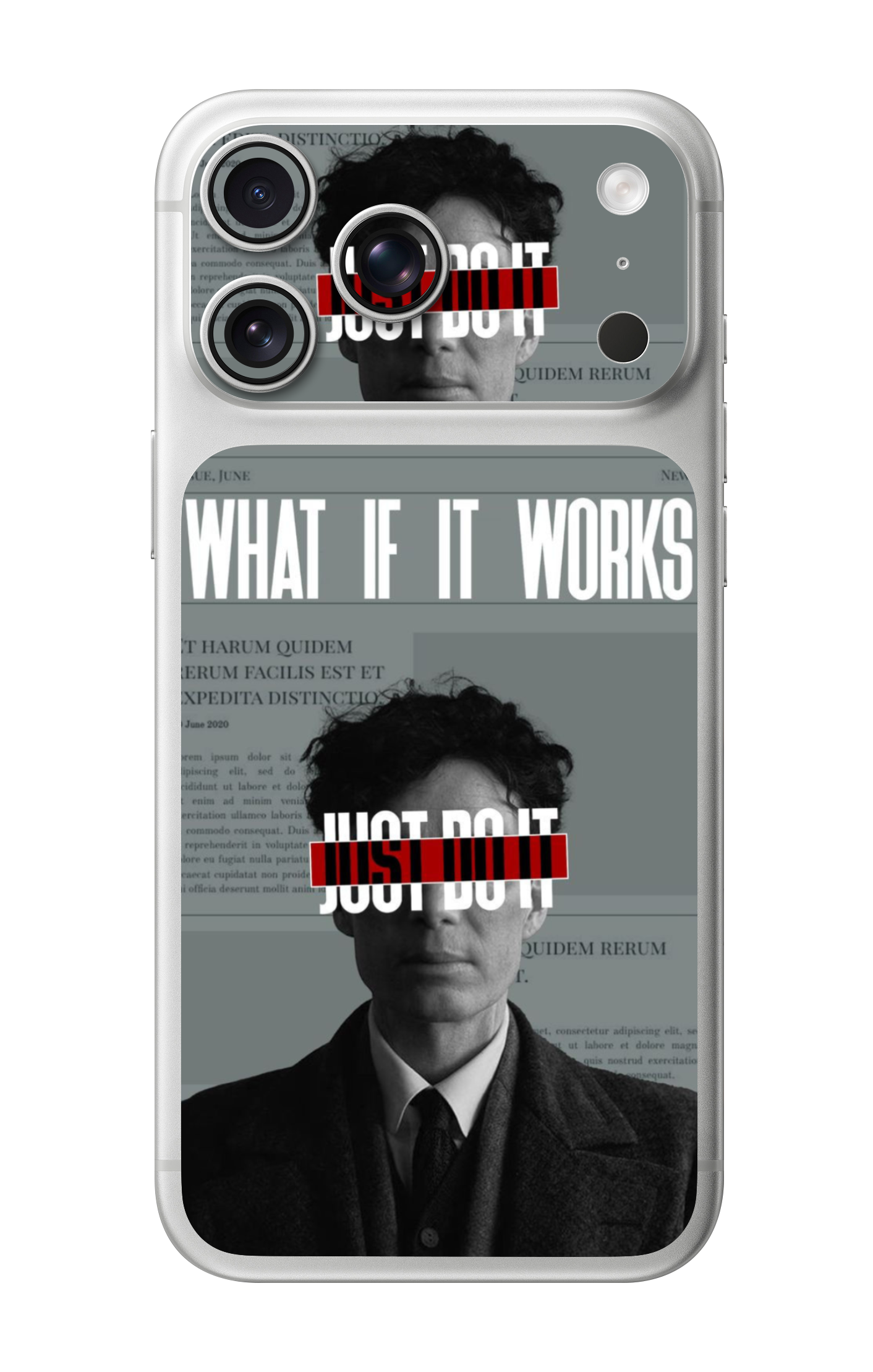 What If It Works Motivational Mobile Skin for iPhone 17 Pro & 17 Pro Max Pocket & Camera Edition