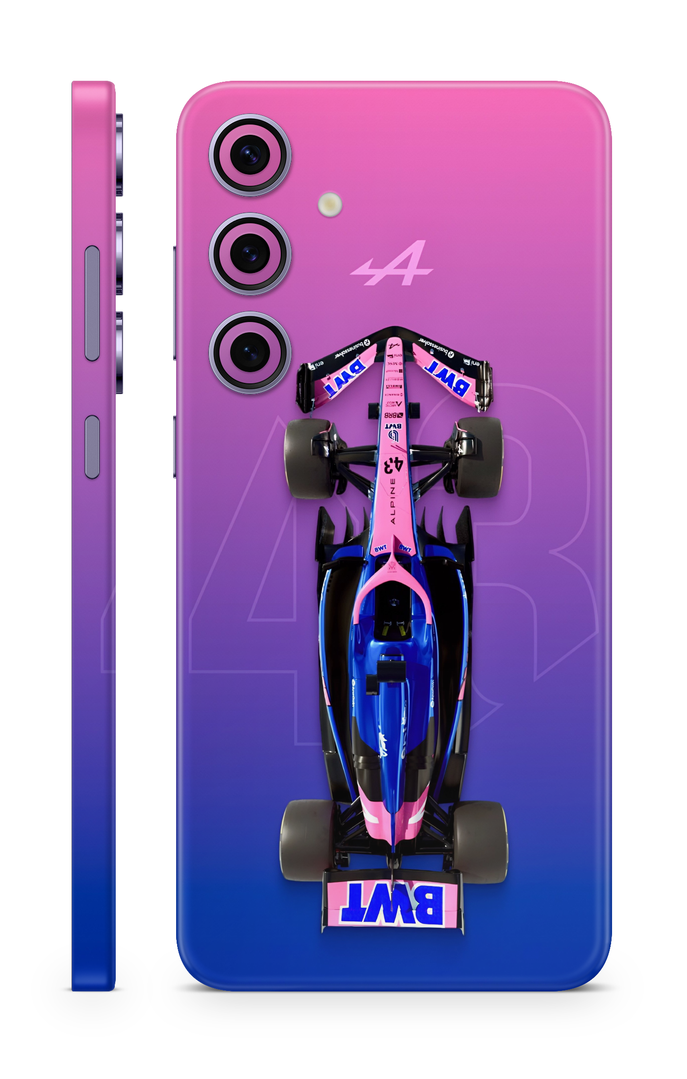 Alpine F1 BWT Mobile Skin | Pink & Blue Racing Edition - Worthwrap ...