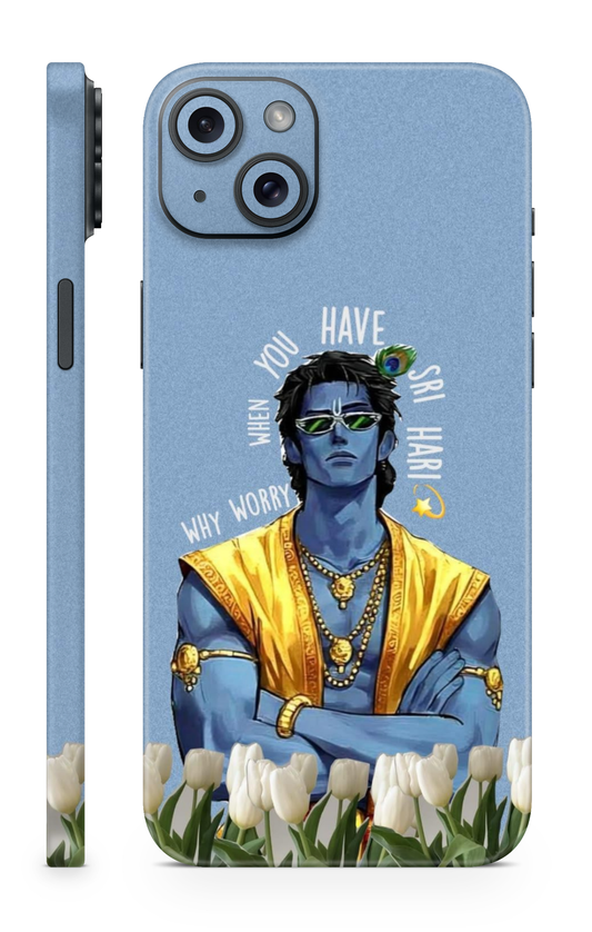 Cool Krishna "Why Worry When You Have Sri Hari" Mobile Skin