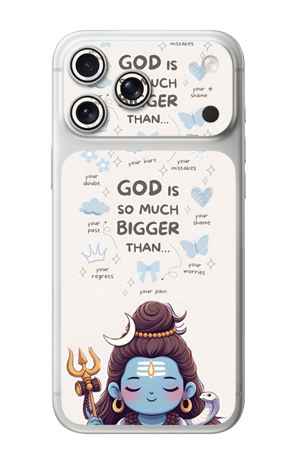 Cute Mahadev Quote Camera & Pocket Edition Mobile Skin for iPhone 17 Pro & 17 Pro Max