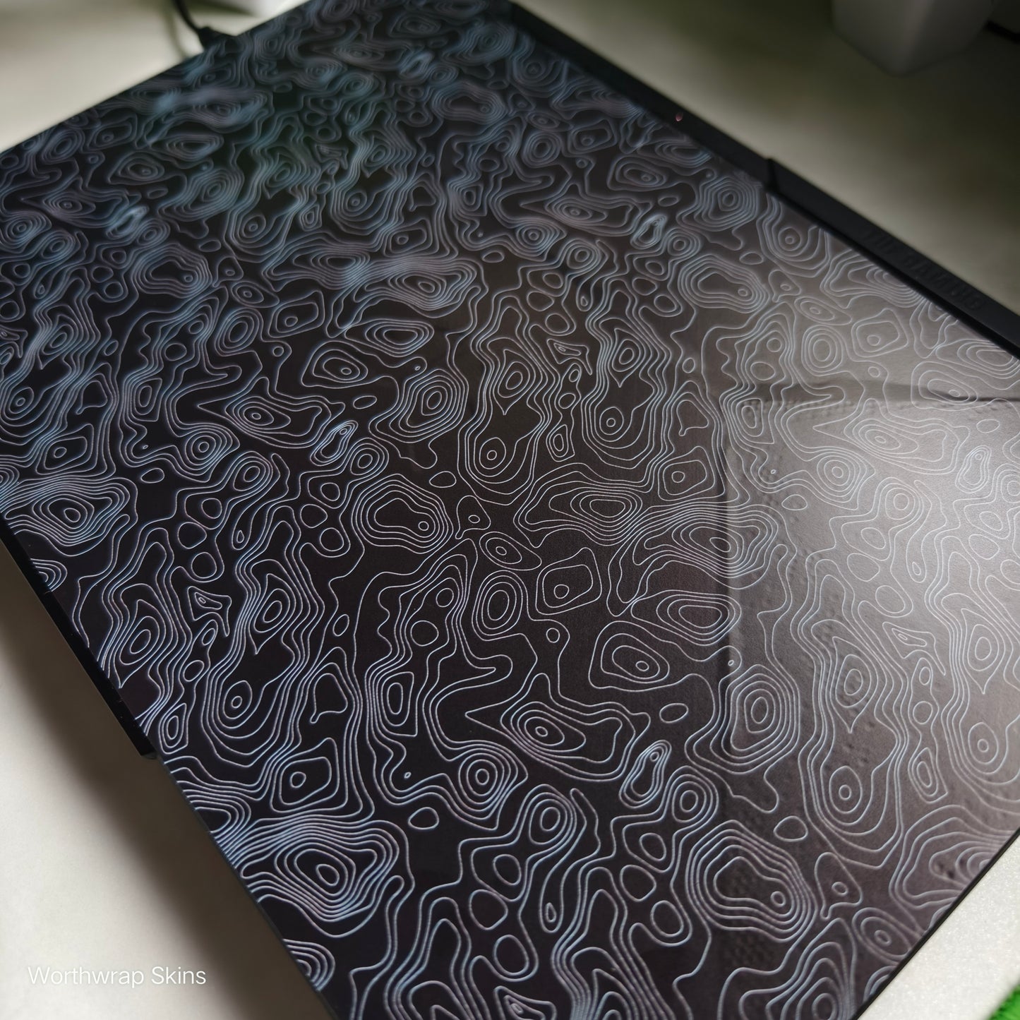 Topographic Black Laptop Skin