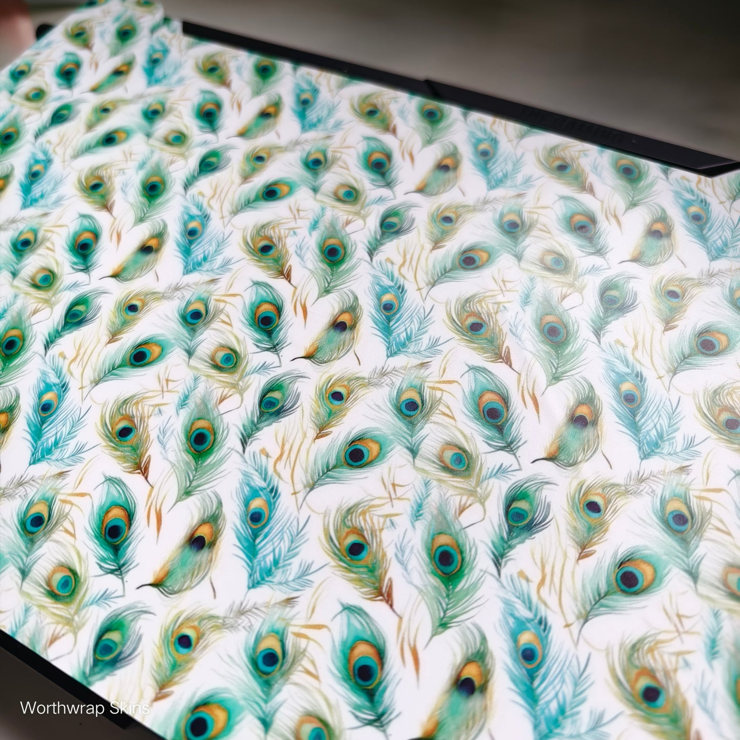 Peacock Feather Laptop Skin