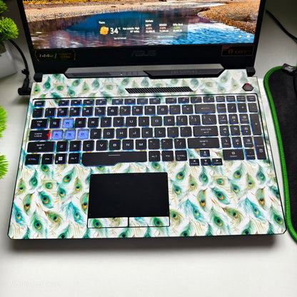 Peacock Feather Laptop Skin