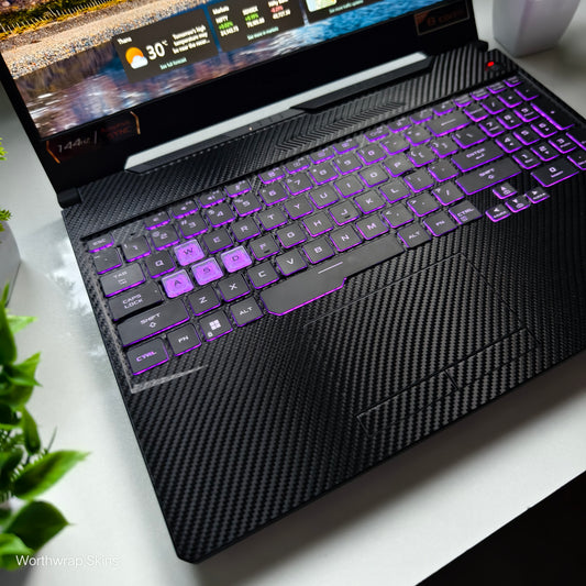 Carbon Fibre Black Laptop Skin