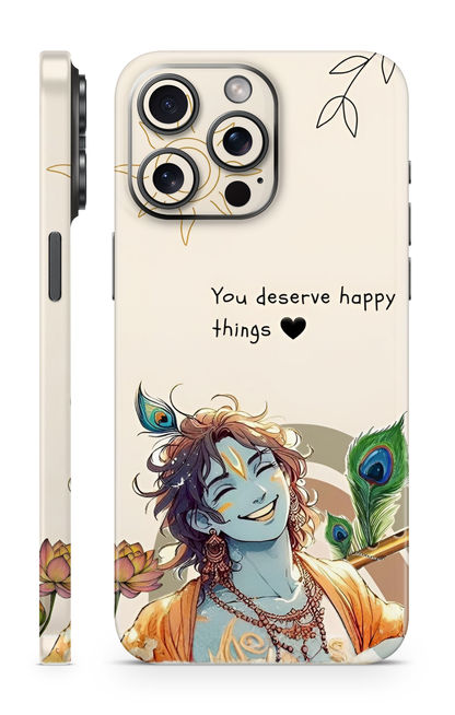 Krishna “You Deserve Happy Things" Mobile Skin