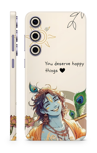 Krishna “You Deserve Happy Things" Mobile Skin