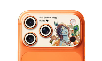 Krishna You Deserve Happy Things – iPhone 17 Pro & 17 Pro Max Camera Skin