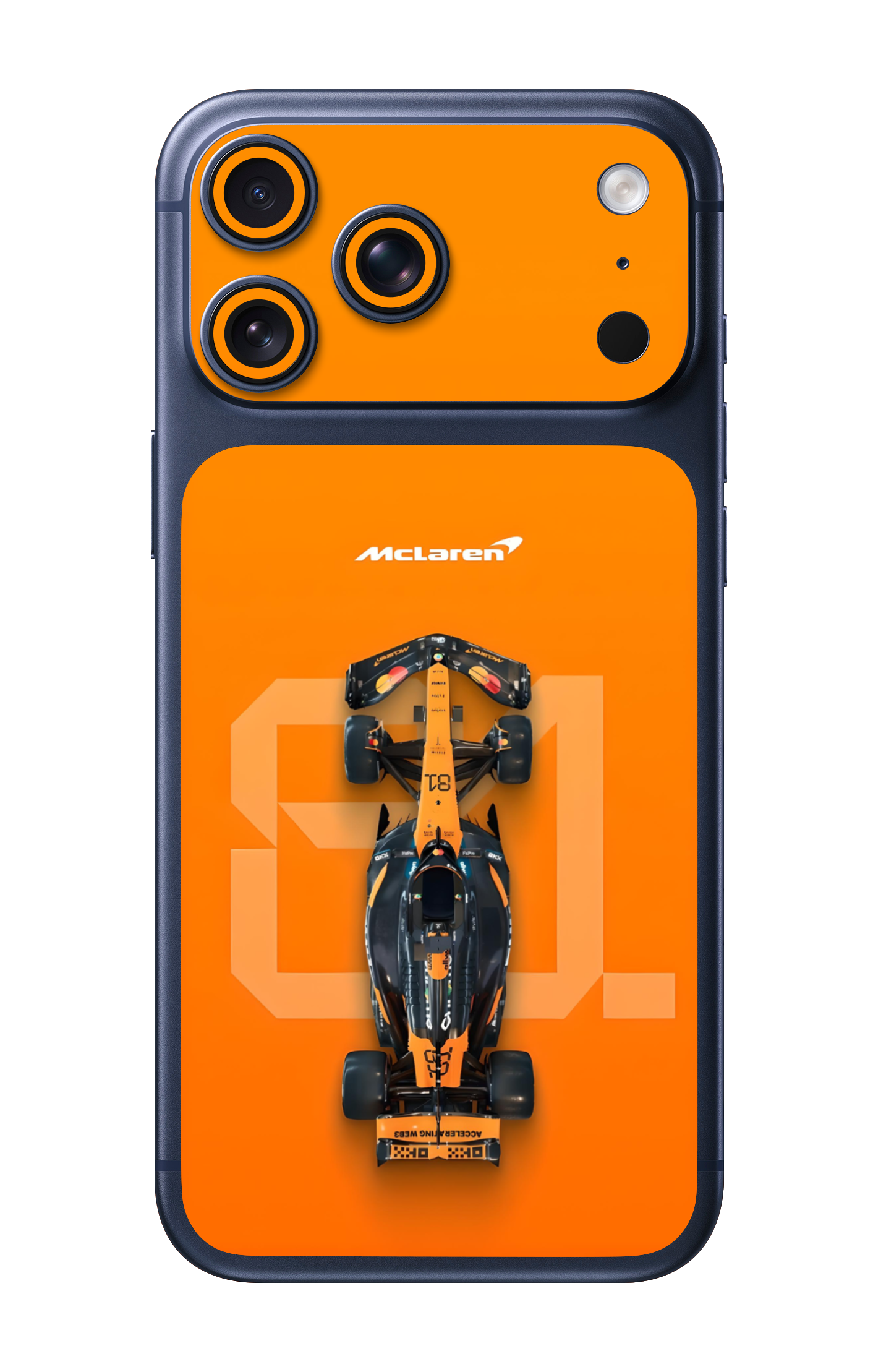 McLaren F1 Orange Racing Camera & Pocket Edition Mobile Skin for iPhone 17 Pro & 17 Pro Max