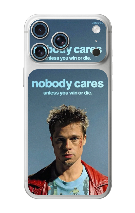 Nobody Cares Motivational Camera & Pocket Edition Mobile Skin for iPhone 17 Pro & 17 Pro Max