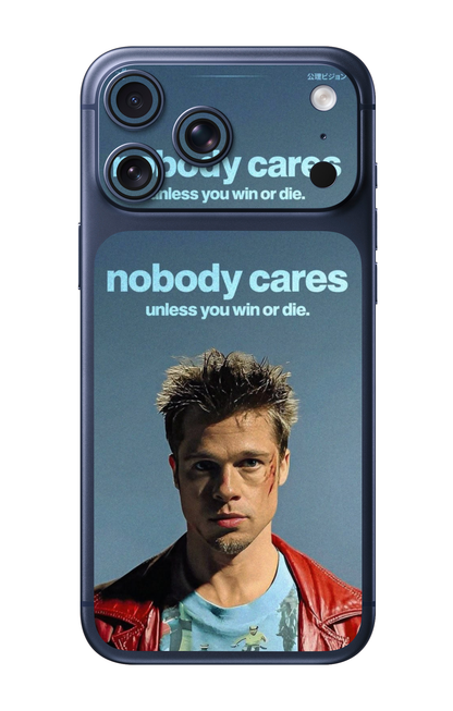 Nobody Cares Motivational Camera & Pocket Edition Mobile Skin for iPhone 17 Pro & 17 Pro Max