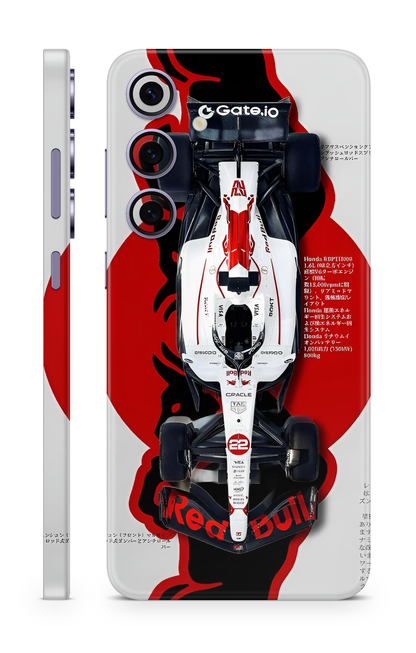 Rising Bull – Red & White Racing Machine Mobile Skin
