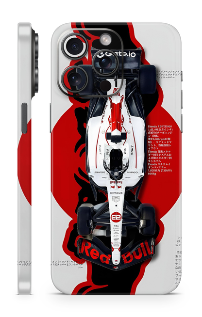 Rising Bull – Red & White Racing Machine Mobile Skin
