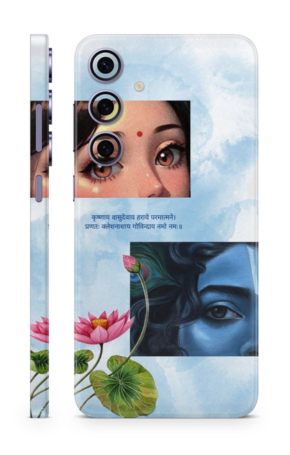 Radha Krishna Sacred Eyes Mobile Skin