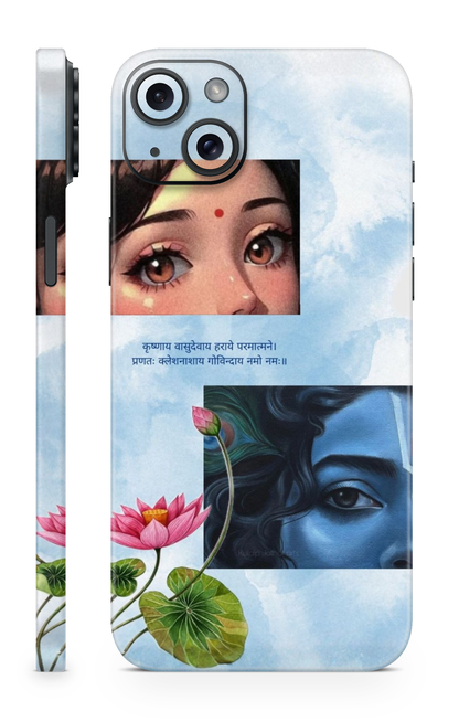 Radha Krishna Sacred Eyes Mobile Skin