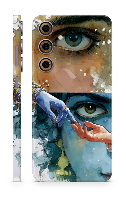 Radha Krishna Divine Eyes Mobile Skin