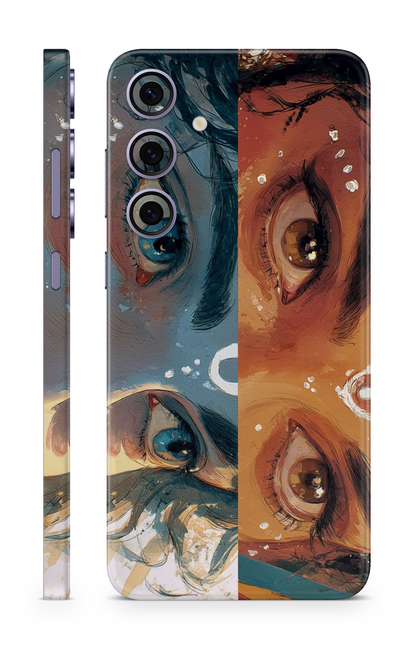 Radha Krishna Dual Soul Eyes Mobile Skin