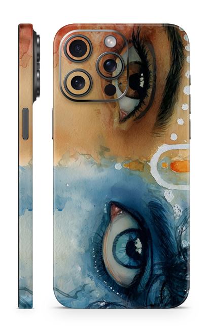 Radha Krishna Soul Eyes Art Mobile Skin