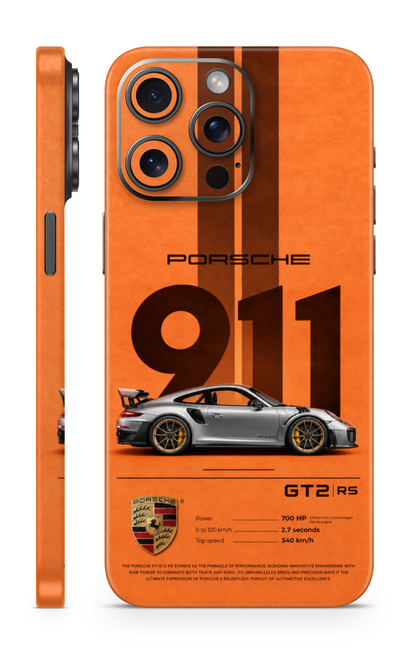 Porsche 911 GT2 RS Orange Racing Mobile Skin