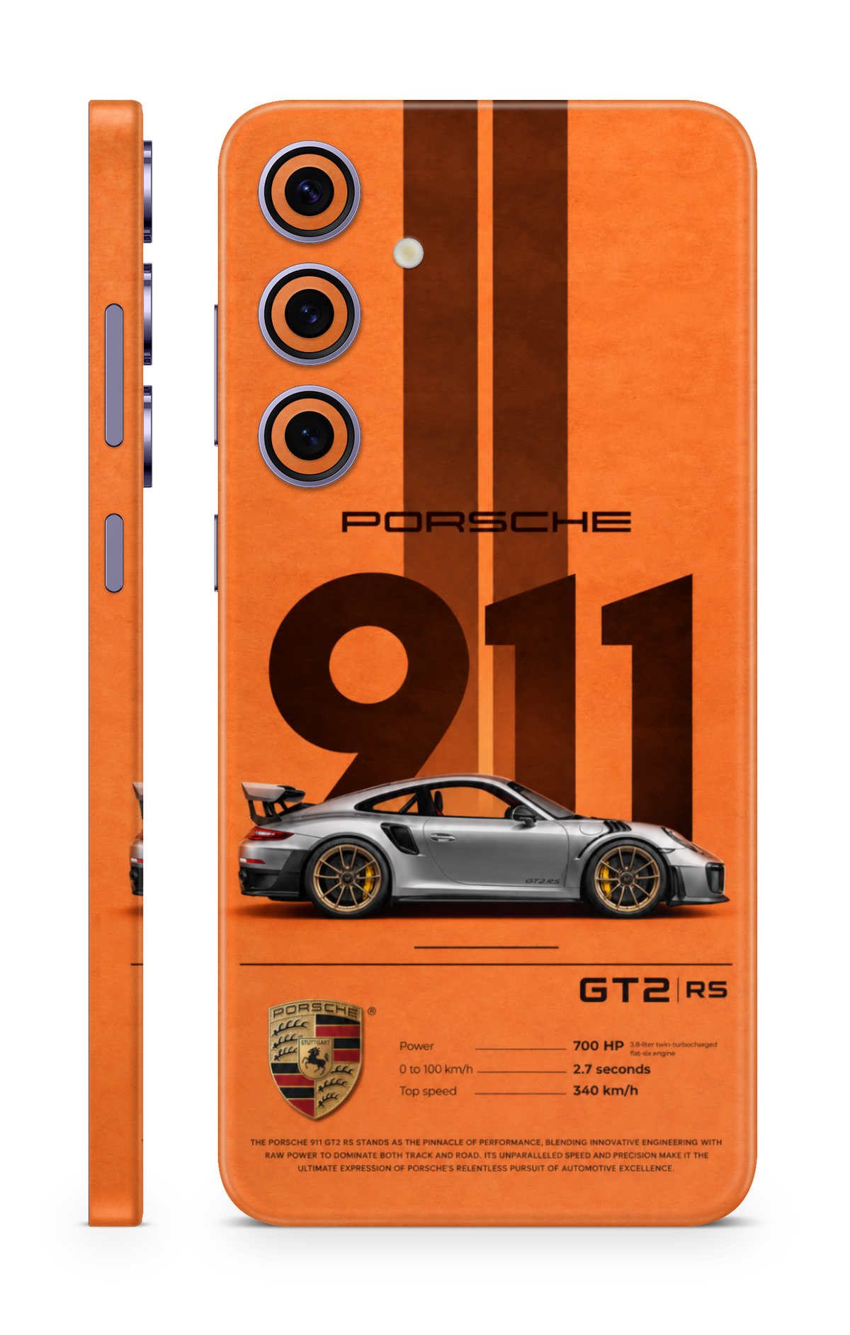 Porsche 911 GT2 RS Orange Racing Mobile Skin