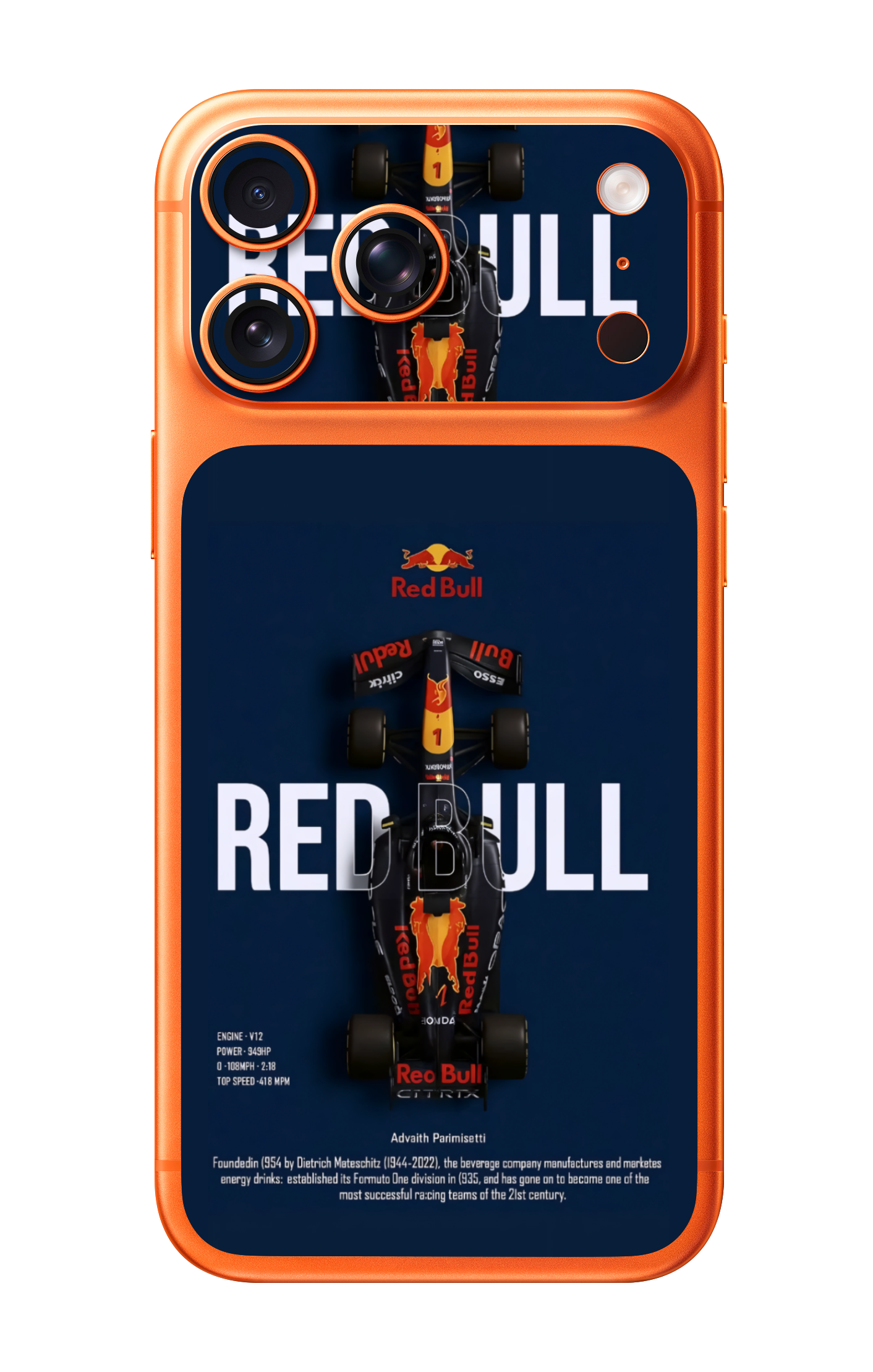 Red Bull Racing F1 Camera & Pocket Edition Mobile Skin for iPhone 17 Pro & 17 Pro Max