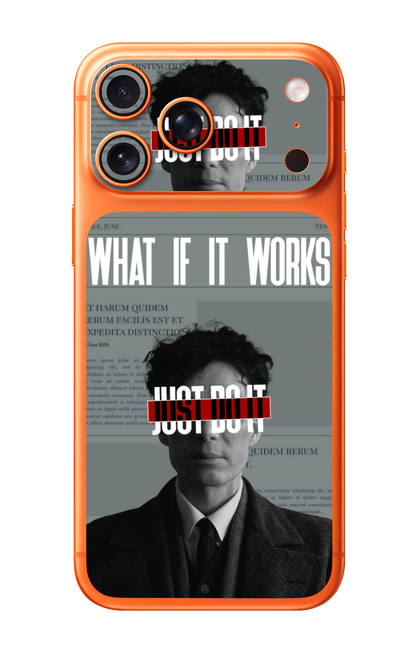What If It Works Motivational Mobile Skin for iPhone 17 Pro & 17 Pro Max Pocket & Camera Edition