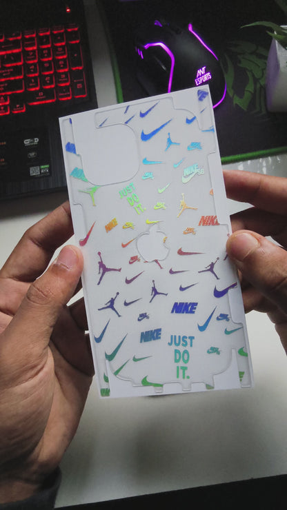 Just Do It. 3D Rainbow Transparent Mobile Skin Wrap - (Installation Kit Included)