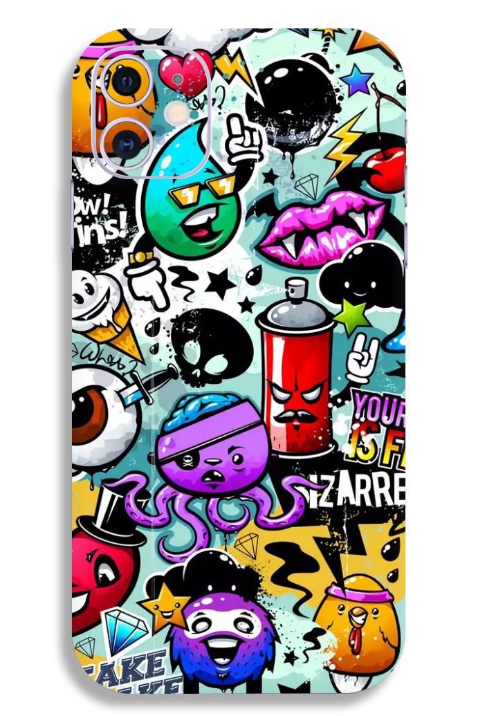 Cartoon Graffiti Mobile Skin