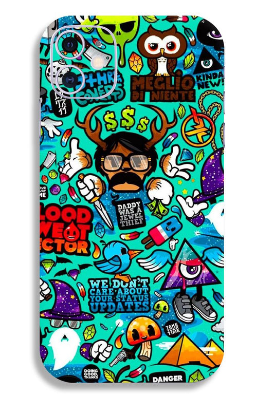 Abstract Cartoons Mobile Skin